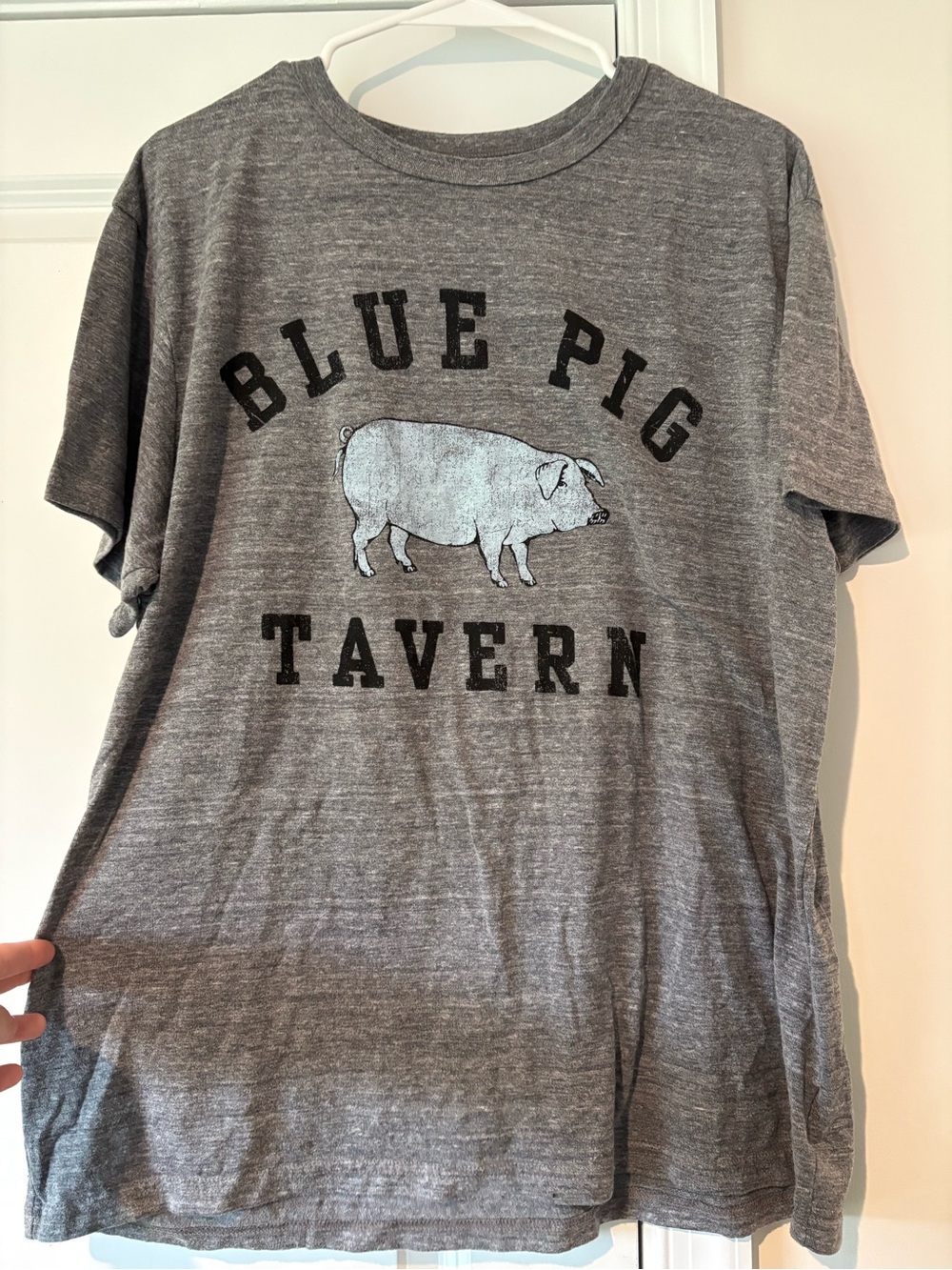 Men’s Grey Short Sleeve League T-Shirt Merch from Blue Pig Tavern XL
